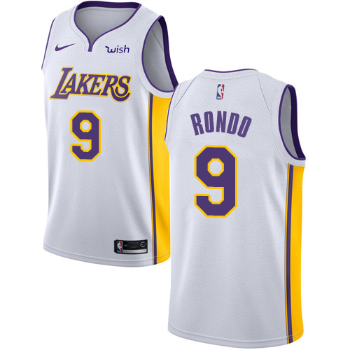 Nike Lakers #9 Rajon Rondo White Women's NBA Swingman Association Edition Jersey