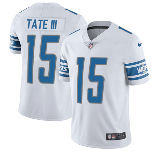 Nike Lions #15 Golden Tate III White Men's Stitched NFL Vapor Untouchable Limited Jersey Nike Lions #15 Golden Tate III White Men's Stitched NFL Vapor Untouchable Limited Jersey