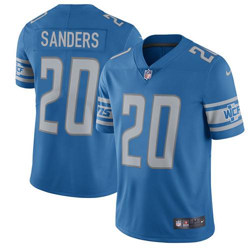 Nike Lions #20 Barry Sanders Blue Team Color Men's Stitched NFL Limited Jersey Nike Lions #20 Barry Sanders Blue Team Color Men's Stitched NFL Limited Jersey