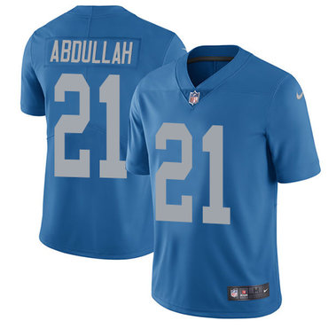 Nike Lions #21 Ameer Abdullah Blue Throwback Men's Stitched NFL Limited Jersey Nike Lions #21 Ameer Abdullah Blue Throwback Men's Stitched NFL Limited Jersey