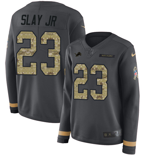 Nike Lions #23 Darius Slay Jr Anthracite Salute to Service