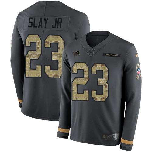 Nike Lions #23 Darius Slay Jr Anthracite Salute to Service Youth