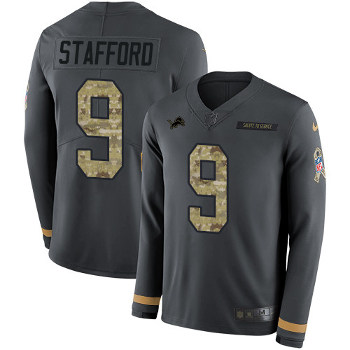 Nike Lions #9 Matthew Stafford Anthracite Salute to Service Youth Nike Lions #9 Matthew Stafford Anthracite Salute to Service Youth