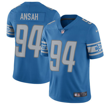 Nike Lions #94 Ziggy Ansah Blue Team Color Men's Stitched NFL Limited Jersey Nike Lions #94 Ziggy Ansah Blue Team Color Men's Stitched NFL Limited Jersey