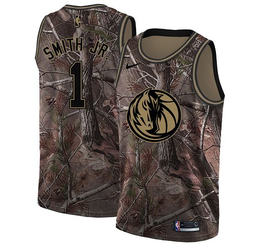Nike Mavericks #1 Dennis Smith Jr. Camo Youth NBA Swingman Realtree Collection Jersey
