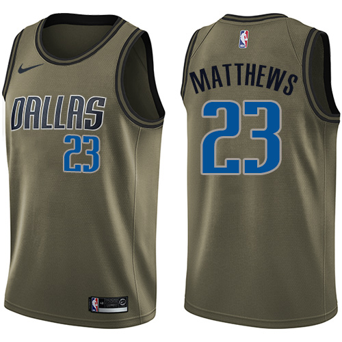 Nike Mavericks #23 Wesley Matthews Green Salute to Service NBA Swingman Jersey Nike Mavericks #23 Wesley Matthews Green Salute to Service NBA Swingman Jersey