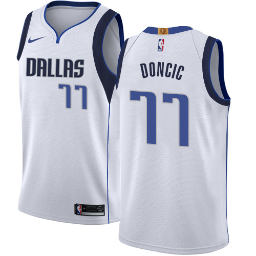 Nike Mavericks #77 Luka Doncic White NBA Swingman Association Edition Jersey Nike Mavericks #77 Luka Doncic White NBA Swingman Association Edition Jersey