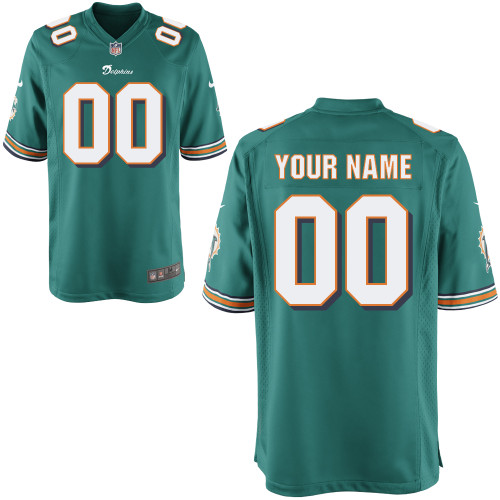 Nike Miami Dolphins Customized Game Green Jerseys