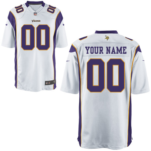 Nike Minnesota Vikings Youth Customized Game White Jersey