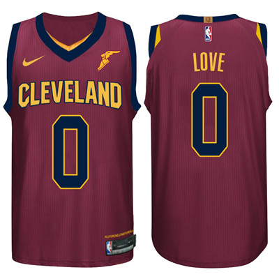 Nike NBA Cleveland Cavaliers #0 Kevin Love Jersey 2017 18 New Season Wine Red Jersey