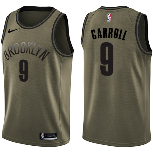 Nike Nets #9 DeMarre Carroll Green Salute to Service NBA Swingman Jersey