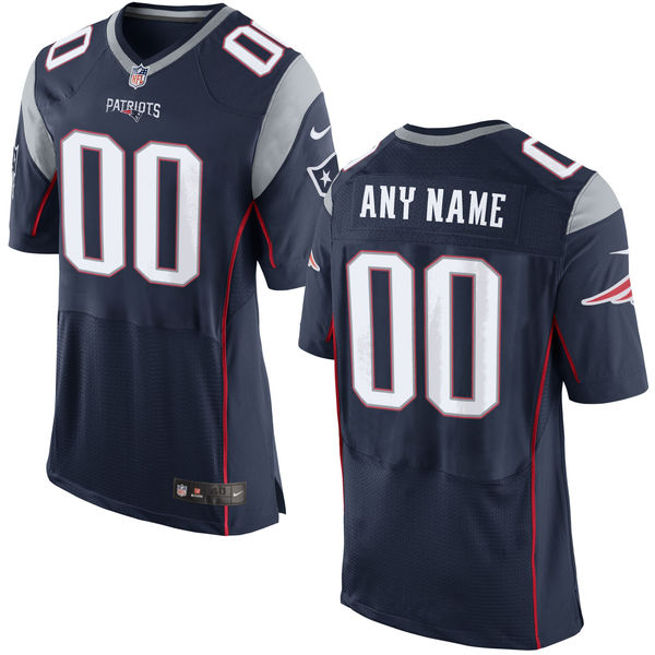Nike New England Patriots Navy Men's Custom Elite Jersey