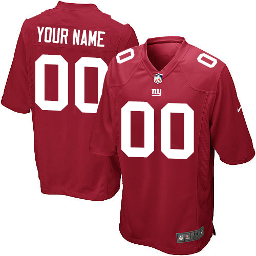 Nike New York Giants Customized Game Red Jerseys Nike New York Giants Customized Game Red Jerseys