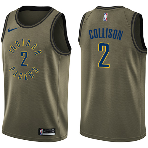 Nike Pacers #2 Darren Collison Green Salute to Service NBA Swingman Jersey