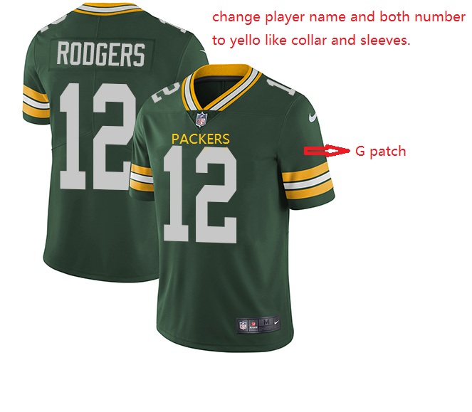 Nike Packers Green Team Color Men's Stitched NFL Vapor Untouchable Limited Jersey