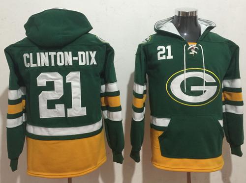 Nike Packers #21 Ha Ha Clinton-Dix Green Gold Name & Number Pullover NFL Hoodie