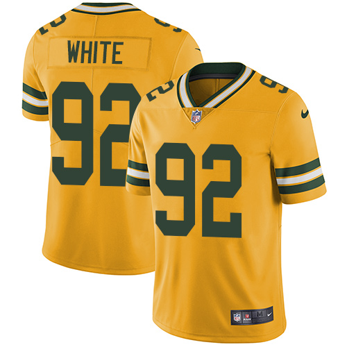 Nike Packers #92 Reggie White Yellow Toddler Stitched NFL Limited Rush Jersey