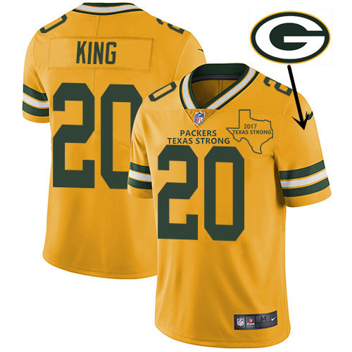 Nike Packers Yellow Men's Stitched NFL Limited Rush Jersey