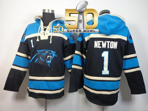 Nike Panthers #1 Cam Newton Black Super Bowl 50 Sawyer Hooded Sweatshirt NFL Hoodie Nike Panthers #1 Cam Newton Black Super Bowl 50 Sawyer Hooded Sweatshirt NFL Hoodie