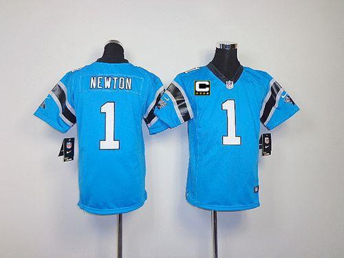 Nike Panthers #1 Cam Newton Blue Alternate With C Patch Youth Stitched NFL Elite Jersey Nike Panthers #1 Cam Newton Blue Alternate With C Patch Youth Stitched NFL Elite Jersey