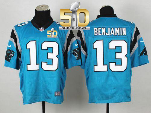 Nike Panthers #13 Kelvin Benjamin Blue Alternate Super Bowl 50 Men's Stitched NFL Elite Jersey Nike Panthers #13 Kelvin Benjamin Blue Alternate Super Bowl 50 Men's Stitched NFL Elite Jersey