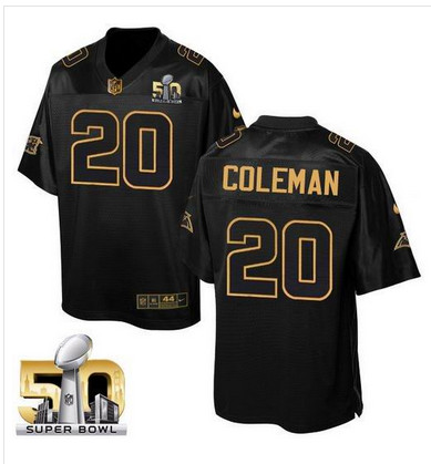 Nike Panthers #20 Kurt Coleman Black Super Bowl 50 Men's Stitched NFL Elite Pro Line Gold Collection Jersey