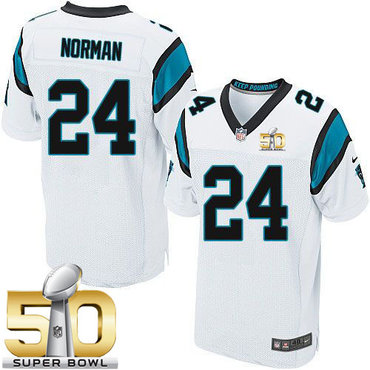 Nike Panthers #24 Josh Norman White Super Bowl 50 Men's Stitched NFL Elite Jersey Nike Panthers #24 Josh Norman White Super Bowl 50 Men's Stitched NFL Elite Jersey