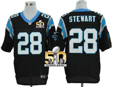 Nike Panthers #28 Jonathan Stewart Black Team Color Super Bowl 50 Men's Stitched NFL Elite Jersey Nike Panthers #28 Jonathan Stewart Black Team Color Super Bowl 50 Men's Stitched NFL Elite Jersey