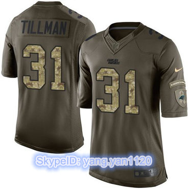 Nike Panthers #31 Charles Tillman Green Men's Stitched NFL Limited Salute to Service Jersey