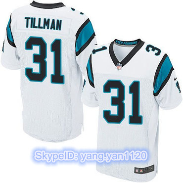 Nike Panthers #31 Charles Tillman White Men's Stitched NFL Elite Jersey Nike Panthers #31 Charles Tillman White Men's Stitched NFL Elite Jersey