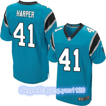 Nike Panthers #41 Roman Harper Blue Alternate Men's Stitched NFL Elite Jersey Nike Panthers #41 Roman Harper Blue Alternate Men's Stitched NFL Elite Jersey