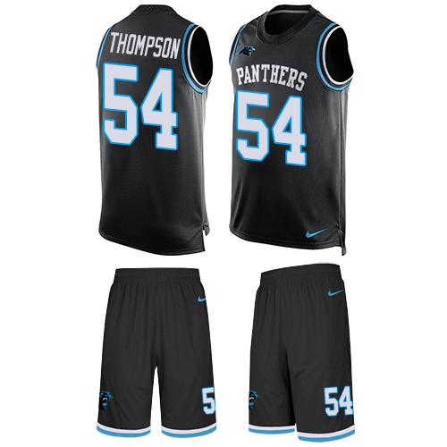 Nike Panthers #54 Shaq Thompson Black Team Color Men's Stitched NFL Limited Tank Top Suit Jersey Nike Panthers #54 Shaq Thompson Black Team Color Men's Stitched NFL Limited Tank Top Suit Jersey