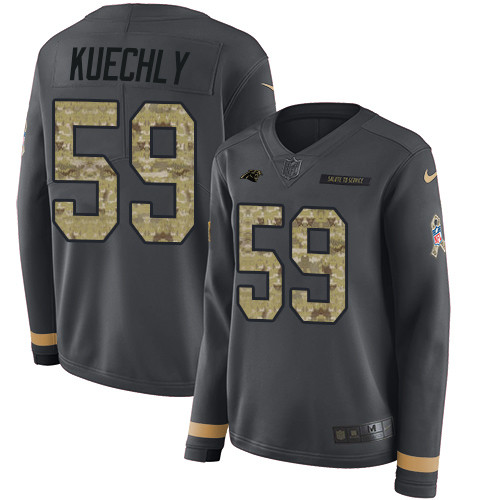 Nike Panthers #59 Luke Kuechly Anthracite Salute to Service