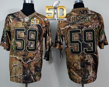 Nike Panthers #59 Luke Kuechly Camo Realtree Super Bowl 50 Men's Stitched NFL Elite Jersey