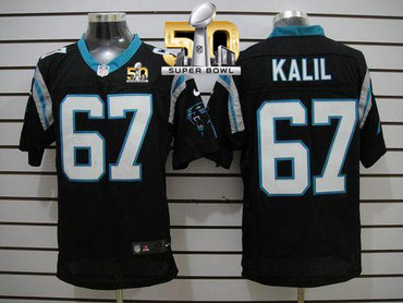 Nike Panthers #67 Ryan Kalil Black Team Color Super Bowl 50 Men's Stitched NFL Elite Jersey Nike Panthers #67 Ryan Kalil Black Team Color Super Bowl 50 Men's Stitched NFL Elite Jersey