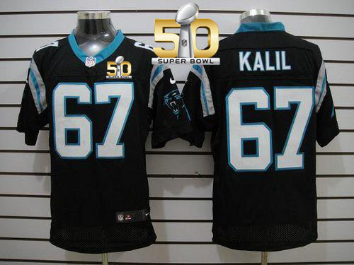 Nike Panthers #67 Ryan Kalil Black Team Color Super Bowl 50 Men's Stitched NFL Elite Jersey Nike Panthers #67 Ryan Kalil Black Team Color Super Bowl 50 Men's Stitched NFL Elite Jersey