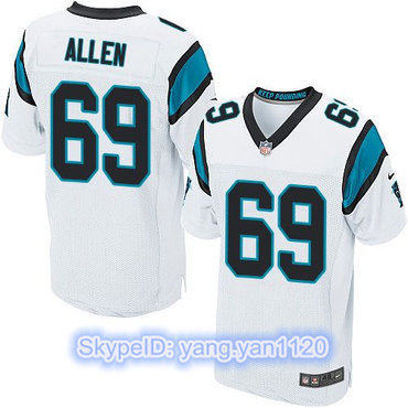 Nike Panthers #69 Jared Allen White Men's Stitched NFL Elite Jersey