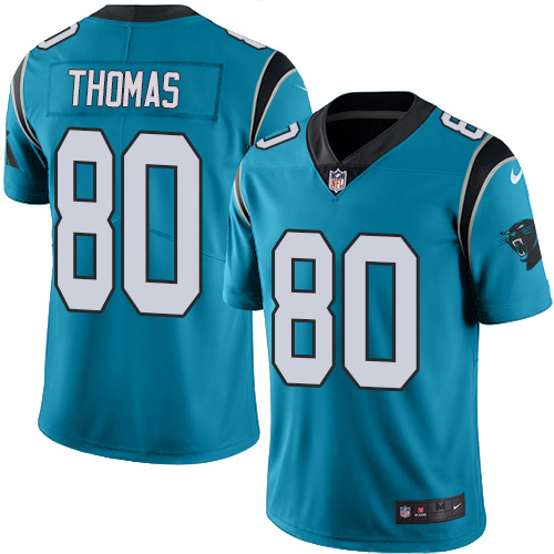 Nike Panthers #80 Ian Thomas Blue Alternate Men's Stitched NFL Vapor Untouchable Limited Jersey Nike Panthers #80 Ian Thomas Blue Alternate Men's Stitched NFL Vapor Untouchable Limited Jersey