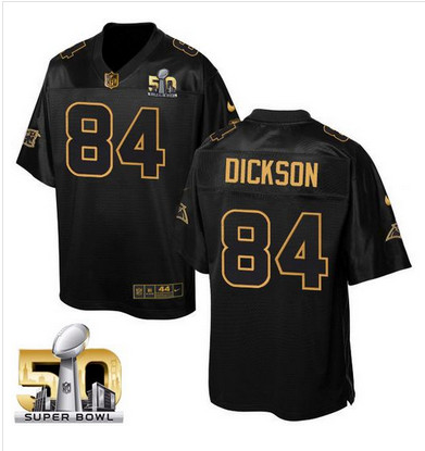 Nike Panthers #84 Ed Dickson Black Super Bowl 50 Men's Stitched NFL Elite Pro Line Gold Collection Jersey