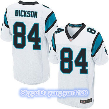 Nike Panthers #84 Ed Dickson White Men's Stitched NFL Elite Jersey