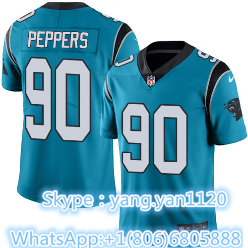 Nike Panthers #90 Julius Peppers Blue Youth Stitched NFL Limited Rush Jersey