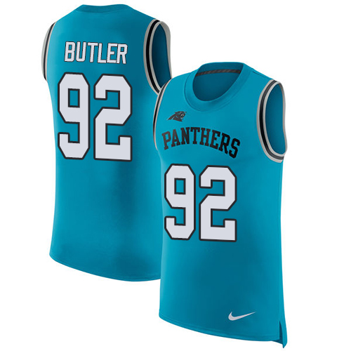 Nike Panthers #92 Vernon Butler Blue Alternate Men's Stitched NFL Limited Rush Tank Top Jersey Nike Panthers #92 Vernon Butler Blue Alternate Men's Stitched NFL Limited Rush Tank Top Jersey