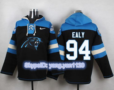 Nike Panthers #94 Kony Ealy Black Player Pullover NFL Hoodie