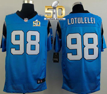 Nike Panthers #98 Star Lotulelei Blue Alternate Super Bowl 50 Men's Stitched NFL Elite Jersey Nike Panthers #98 Star Lotulelei Blue Alternate Super Bowl 50 Men's Stitched NFL Elite Jersey