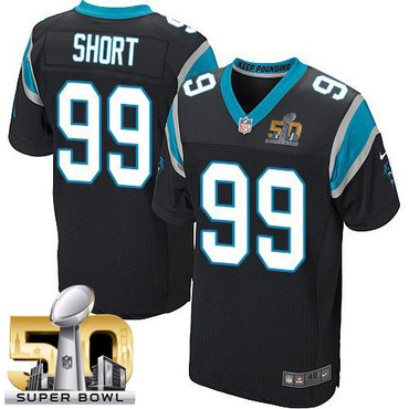 Nike Panthers #99 Kawann Short Black Team Color Super Bowl 50 Men's Stitched NFL Elite Jersey Nike Panthers #99 Kawann Short Black Team Color Super Bowl 50 Men's Stitched NFL Elite Jersey