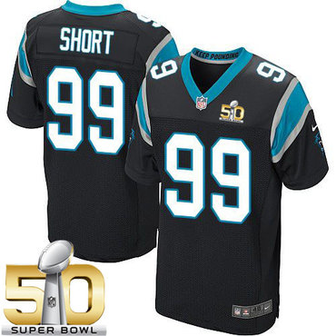 Nike Panthers #99 Kawann Short Black Team Color Super Bowl 50 Men's Stitched NFL Elite Jersey Nike Panthers #99 Kawann Short Black Team Color Super Bowl 50 Men's Stitched NFL Elite Jersey