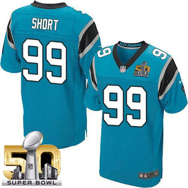 Nike Panthers #99 Kawann Short Blue Alternate Super Bowl 50 Men's Stitched NFL Elite Jersey Nike Panthers #99 Kawann Short Blue Alternate Super Bowl 50 Men's Stitched NFL Elite Jersey