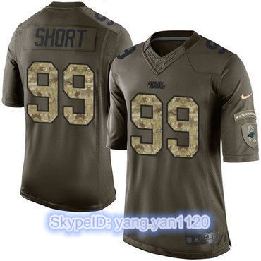 Nike Panthers #99 Kawann Short Green Men's Stitched NFL Limited Salute to Service Jersey