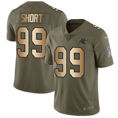 Nike Panthers #99 Kawann Short Olive Gold Men's Stitched NFL Limited 2017 Salute To Service Jersey