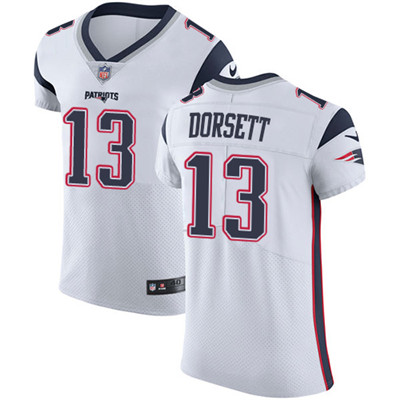 Nike Patriots #13 Phillip Dorsett White Men's Stitched NFL Vapor Untouchable Elite Jersey Nike Patriots #13 Phillip Dorsett White Men's Stitched NFL Vapor Untouchable Elite Jersey